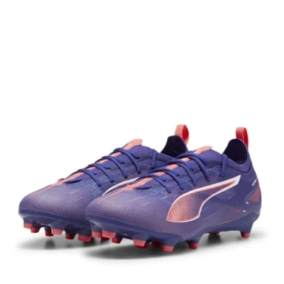 Abbildung von Puma Ultra 5 PRO FG/AG JR Unisex Fußballschuh Nocken für Kinder, Größe: 38.5, Lapis lazuli/white/sunset glow Schuhe