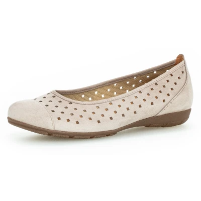 Abbildung von Gabor Klassischer Ballerina, Damen, Größe: 44, Beige Schuhe