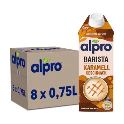 Abbildung von Alpro Barista Karamell Zum Aufschäumen Von Natur aus laktosefrei Reich an Ballaststoffen, Calcium und Vitaminen 8 x 750 ml Haltbar