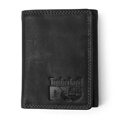 Abbildung von Timberland PRO Herren RFID Leder mit Ausweisfenster Geldbörse, Schwarze, Bullard, Einheitsgröße