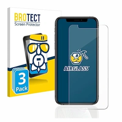 Abbildung von BROTECT Schutzglas für Apple iPhone Xs / 11 Pro (3 Stück) Schutzfolie Panzer Folie Glas [Extrem Kratzfest 9H, Anti Fingerprint, Ultra Transparent]
