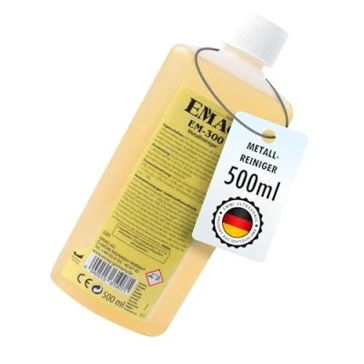 Abbildung von EMAG Metallreiniger EM 300 I Spezieller Ultraschallreiniger für Edelstahl, Fassungen, Hülsen uvm. Entfernt sämtliche Verunreinigungen 500ml