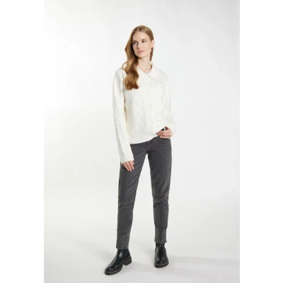 Abbildung von DREIMASTER Vintage Strickjacke für Damen XL/XXL / Off White 35% PolyesterAcrylic 25% Polyester 22% Recy