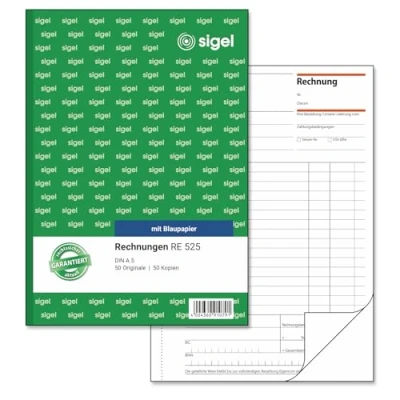Abbildung von SIGEL RE525 Rechnungen A5, 2x50 Blatt