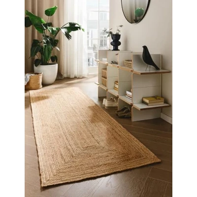 Abbildung von Teppich Jutta, benuta, rechteckig, Höhe: 5 mm, 100% Jute, handgewebt, Uni, Boho Style, Wohnzimmer