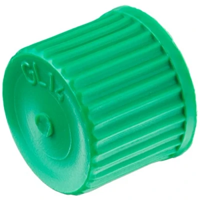 Abbildung von neoLab E 1677 Schraubkappen GL 14 aus PP, geschlossen, Grün (10 er Pack)