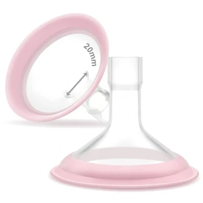 Abbildung von 20 mm Maymom MyFit Shields, Pano Serie; kompatibel mit Medela Milchpumpe, PersonalFit, Freestyle, Harmony, Maxi, Freestyle Flex Stecker; Anschluss an Widemouth/Schmal Stecker, 2 Stück