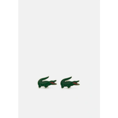 Abbildung von Lacoste Unisex Ohrringe silvercoloured/green, Größe: One Size, Silver coloured/green