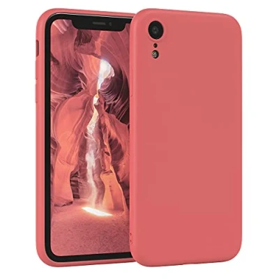 Abbildung von EAZY Case Silikonhülle für iPhone XR Hülle Silikon Rot weich stoßfeste Handyhülle Schutzhülle mit Kameraschutz Dünn Premium Schutz Cover TPU Phone Bumper in Hellrot