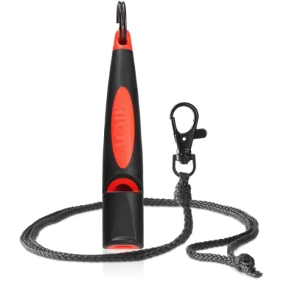 Abbildung von ACME Hundepfeife No. 211,5 (Update 2023) mit GRATIS Pfeifenband in matt schwarz Alpha Ideal für den Rückruf Große Reichweite Frequenzstandardisiert (Black/DG Orange)