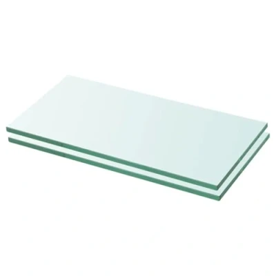 Abbildung von vidaXL 2X Regalboden Glas Glasboden Glasscheibe Glasplatte Regalbrett Ersatz Platte für Glasregal Klarglas Transparent 20x30cm