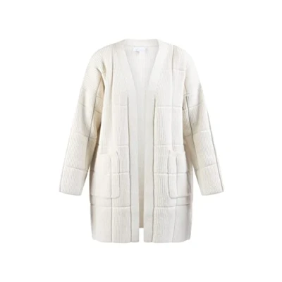 Abbildung von LEOMIA Women&#039;s Offener Strick Cardigan, Wollweiss, M L