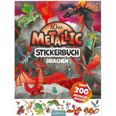 Abbildung von Das Metallic Stickerbuch Drachen: Über 300 Sticker Stickerheft mit glänzenden Folienstickern für Kinder ab 4 Jahren