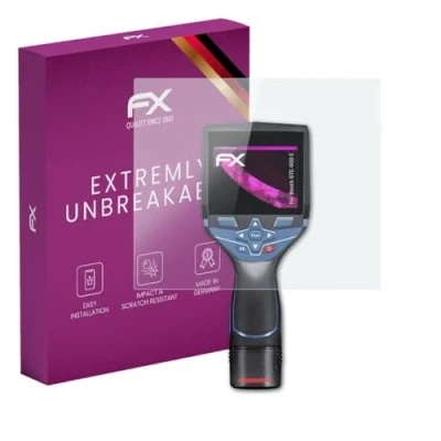 Abbildung von atFoliX Glasfolie kompatibel mit Bosch GTC 400 C Panzerfolie, 9H Hybrid Glass FX Schutzpanzer Folie