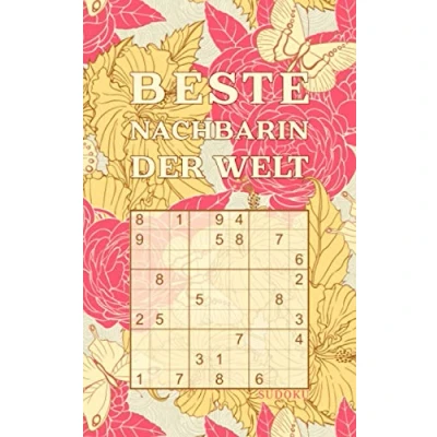 Abbildung von BESTE NACHBARIN DER WELT Sudoku: Tolles Rätselbuch zum Verschenken an die netten Menschen von nebenan 184 knifflige Rätsel Kleines Geschenk für ... zu Weihnachten, Geburtstag, Abschied