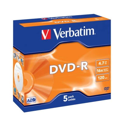 Abbildung von DVD R 4,7 GB VERBATIM 16x Speed Jewelcase 5 Stück