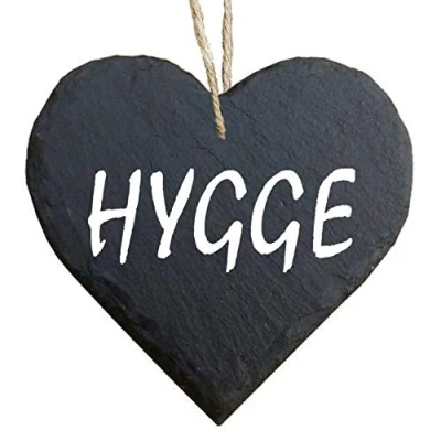 Abbildung von Homeyourself Herz Schieferherz Schiefer Schieferschild 10 x cm Hygge schwarz Dekoschild Wandschild Schild Stein Geschenk