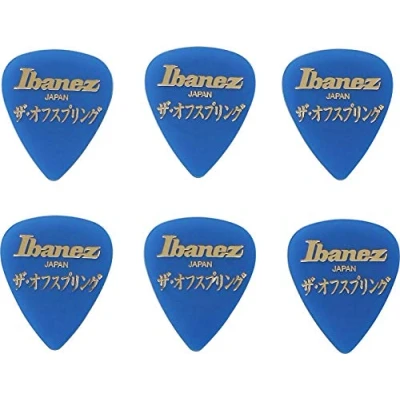 Abbildung von IBANEZ Signature Picks The Offspring Heavy 1,0mm blau aus pvc 6er Pack (BOS BL)