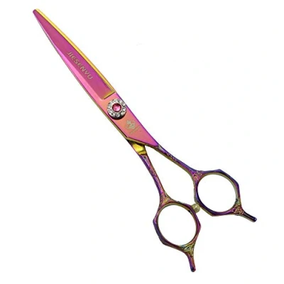 Abbildung von Jieesenyu Haarschere / Friseurschere Effilierschere, 440 C, Stahl, Pink Pflaume