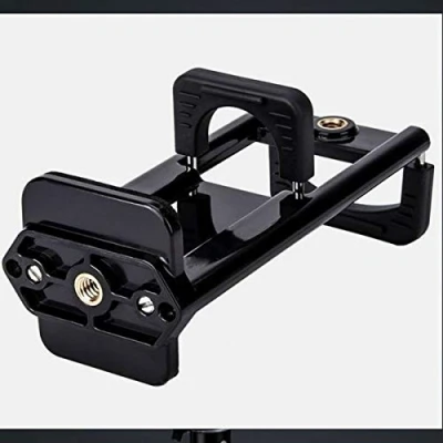Abbildung von System S Universal 2in1 Stativadapter Aufsatz mit Gewinde Halterung Klemm Adapter für Tablet PC und Smartphone