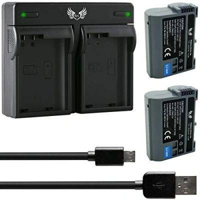 Abbildung von 2X SK Akku Nikon EN EL15b 2040mAh + Dual Charger EL15c EL15a EL15 für // Z6 II Z7 Z5 D600 D750 D800 D810 D850 D7200 D7500