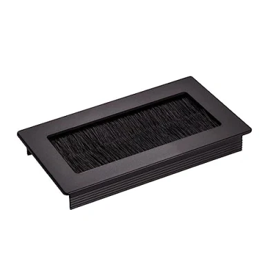Abbildung von SOTECH 1 x Kabeldurchlass Toledo aus Aluminium schwarz eloxiert 100 70 mm, Einbaumaß: 90 62 15,3 mm Kabeldurchführung