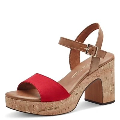 Abbildung von Marco Tozzi Plateausandalette, Damen, Größe: 38, Red Schuhe