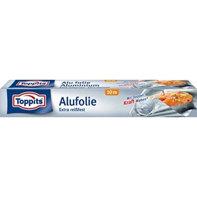 Abbildung von Toppits Folienrollen Alufolie Kraft 10 m, 29,5 cm Breit