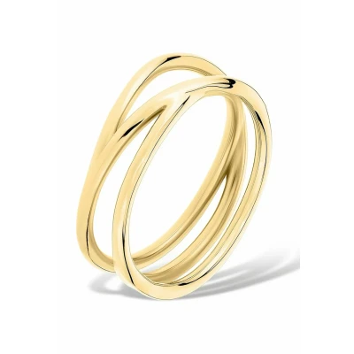 Abbildung von Liebeskind Berlin Ring LJ 1625 R 56 aus Edelstahl in IP Gold