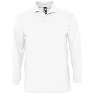 Abbildung von SOLS Herren Winter II Pique Langarm Shirt / Polo Shirt, (L) (Weiß)