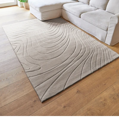 Abbildung von Andiamo Teppich Dale, rechteckig, Höhe: 10 mm, Hoch Tief Struktur, Carving Effekt, Wohnzimmer, Schlafzimmer