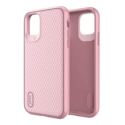 Abbildung von Gear4 Battersea Diamant Kompatibel mit iPhone 11 Hülle, erweiterter Aufprallschutz integrierter D3O Technologie Handy Schutzhülle Rosa