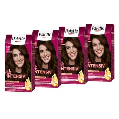Abbildung von Palette Intensiv Creme Coloration 3 65/750 Schokobraun (4 x 115 ml), permanente Haarfarbe für leuchtende, langanhaltende Farbbrillanz &amp; 100% Grauabdeckung