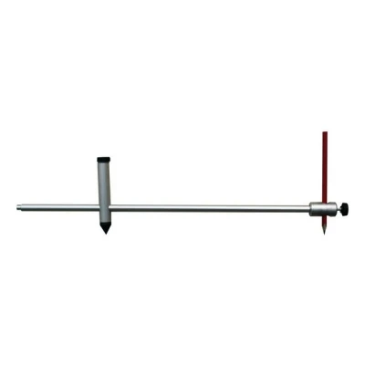 Abbildung von hedue® Stangenzirkel 50 cm Präzisions Zirkel groß, Anreißzirkel aus eloxiertem Aluminium, Profi mit Stifthalter zum Anreißen &amp; Übertragen von größeren Kreisformen