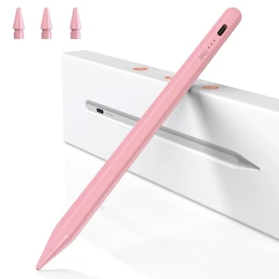 Abbildung von BAZO Stift für iPad Apple (2018 2024), Pencil 2. Generation mit Schnellladeleistung Palm Rejection und Neigungssensitivität Stylus 6 10, Pro 11&#039;&#039;/12,9&#039;&#039;, Mini 6/5, Air 5/4/3 Rosa