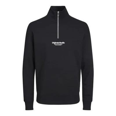 Abbildung von Jack &amp; Jones Junior Jorvesterbro Quarter ZIP Sweatshirt, Herren, Größe: 164, Black
