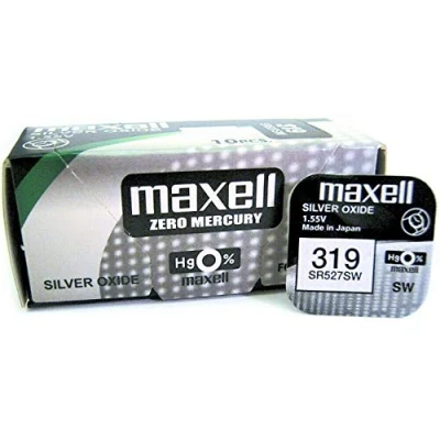 Abbildung von Maxell 18292900 Single use Silber Oxid Batterie (Single Battery, 1,55V, 10 Stück (s), 17mAh, Hg (Quecksilber)