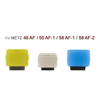 Abbildung von 3 Farben Bouncer/Diffusorset 100% passgenau für Metz 48/58 AF 50 1, 58 2