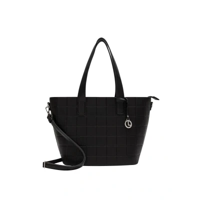 Abbildung von L.Credi MOENA Shopper schwarz / schwarz, stilvolle Handtasche mit Organizer Struktur kaufen