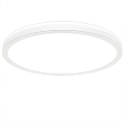 Abbildung von B.K.Licht Deckenleuchte LED Deckenlampe weiß Badezimmer Büro IP44 18W flach 35mm BKL1558_59, fest integriert, 4000K Neutralweiß, Panel eckig 29x29cm mit Backlight Küche Wohnzimmer