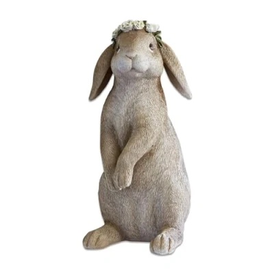 Abbildung von Loberon Deko Hase Sweety braun Figur Ostern Tierfigur Aus Polyresin Handbemalt Mit Liebevollen Details 30,5 cm,