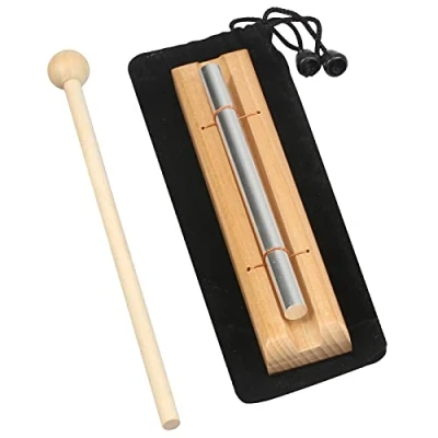 Abbildung von ROSEMO Chime Gong Glockenspiel Holz Klangstab Schlagzeug Percussion Instrumente mit Einzeln Ton Energy Tasche Holzschlägel Klanghölzer für Musikalische Früherziehung Yoga Meditation