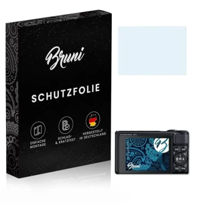 Abbildung von Bruni Schutzfolie kompatibel mit Canon PowerShot SX740 HS Folie, glasklare Displayschutzfolie (2X)