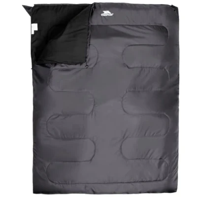 Abbildung von Trespass Catnap 3 Season Doble Schlafsack, wasserabweisend, 180 x 140 cm, Granit