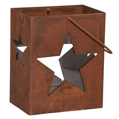 Abbildung von levandeo Windlicht Stern Laterne H28cm Gartenleuchte Rost Gartendeko Rostdeko Edelrost Deko Kerzenhalter Garten