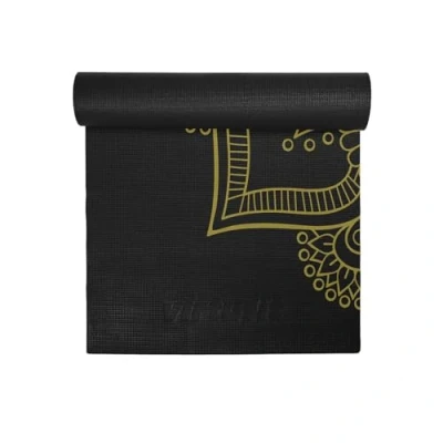 Abbildung von Premium Yogamatte rutschfest 4 mm Onyx Black Mandala
