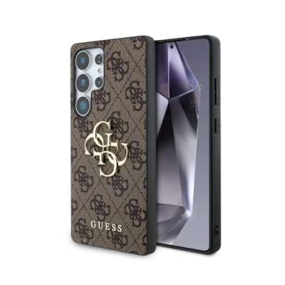 Abbildung von CG MOBILE Unter Lizenz Guess Hülle für S25 Ultra braun Big 4G Logo Classic