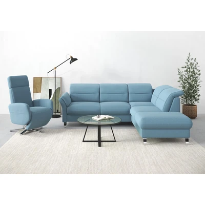 Abbildung von sit&amp;more Ecksofa &quot;Grenoble L Form&quot;, Federkern, wahlweise mit Bettfunktion, Stauraum, Armteilverstellung