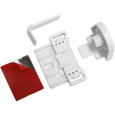 Abbildung von GARDINIA EASYFIX Klebe und Klemmset EF 1 für Rollos, Zur Verwendung als Klemm oder Klebeträger am Fensterrahmen, Montage ohne Bohren, Verstellbereich: 3 25 mm, Kunststoff, Weiß
