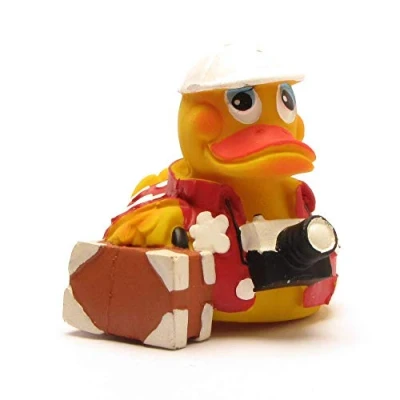 Abbildung von DUCKSHOP I Badeente Fahr in den Urlaub Quietscheente L: 9 cm